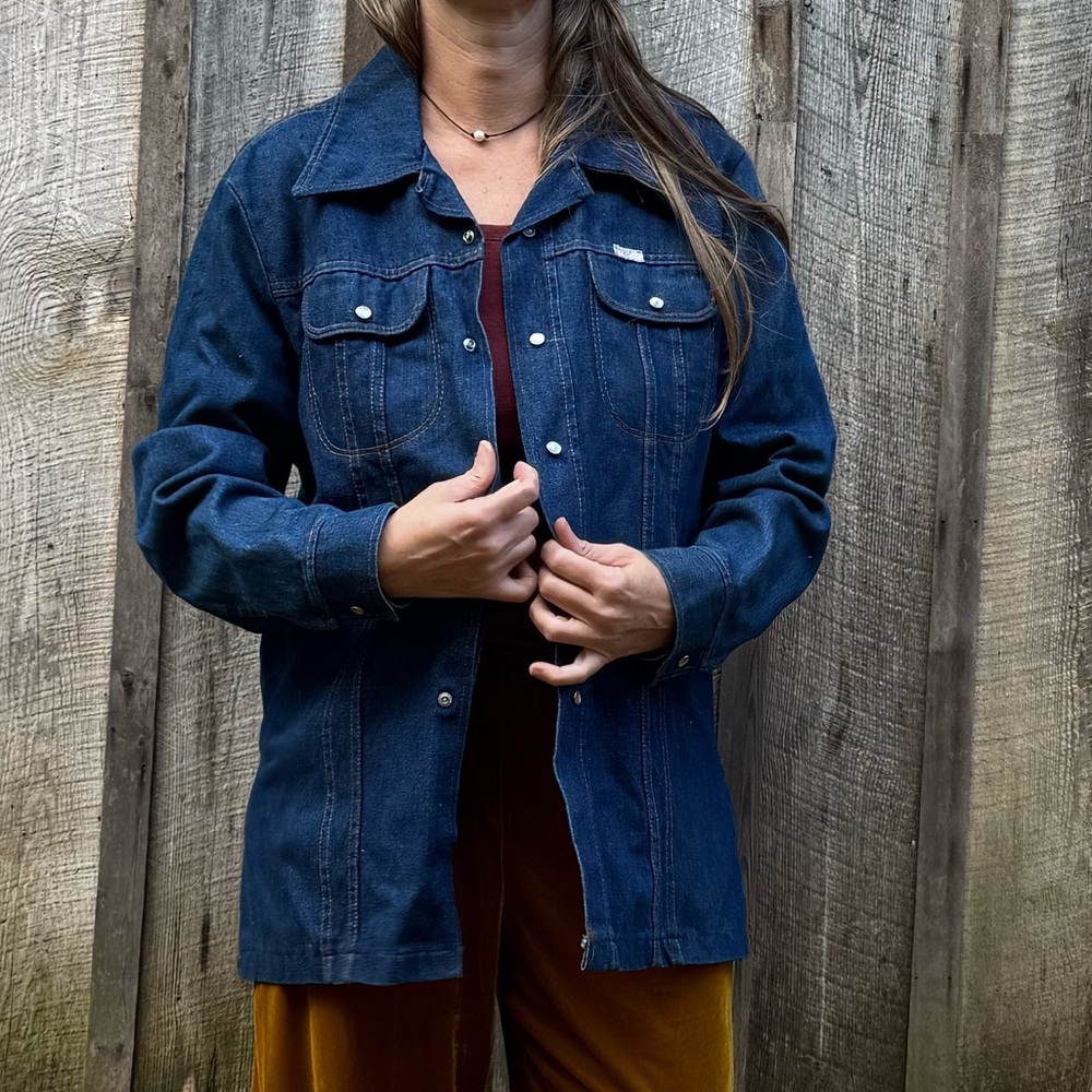 Vintage Denim Pearl Snap Shacket